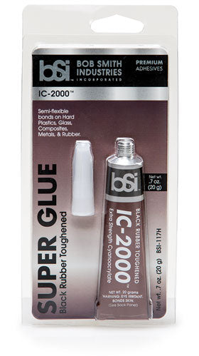 IC-2000 Black Rubber-Toughened CA Glue 0.7oz (Carded) (BSI2000)