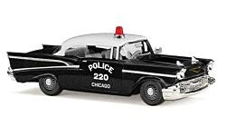 HO Assembled Chicago Police 1957 Chevrolet Bel Air Coupe (BUS45018)