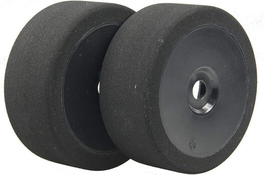 1/8 Buggy Foam Tires, XX Pink, Black Wheels (2) (BXRC8018B)