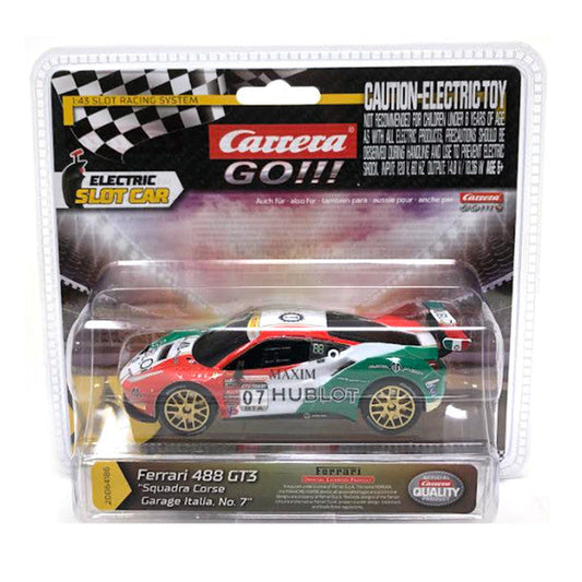 1/43 GO!!! Ferrari 488 GT3 Squadra Corse Garage Italia #7 Slot Car (CAR20064186)