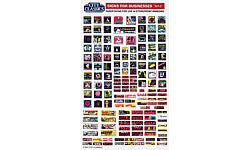 HO Generic Paper Signs for Window Interiors, Business Establishments (CIT5012)