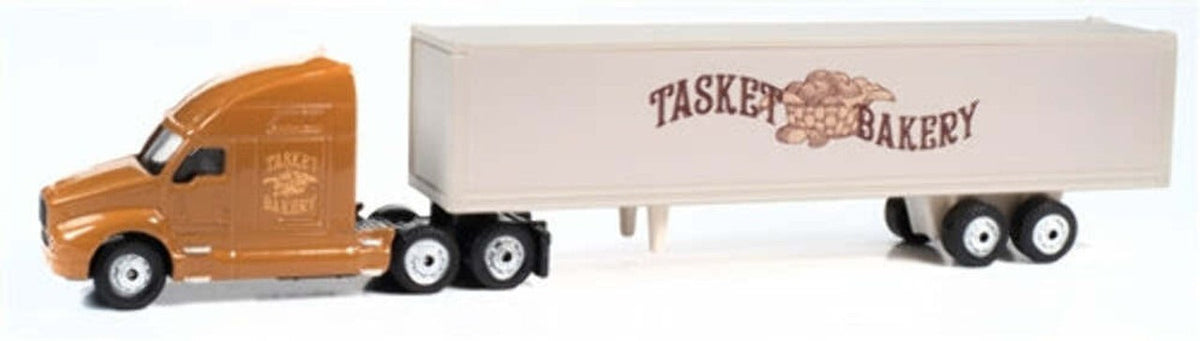HO 2000s Assembled Semi Tractor-Trailer Set, TraxSide Tasket Bakery (CMWTC107)