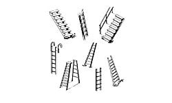 HO Steps and Ladders (4) (CNV1602)