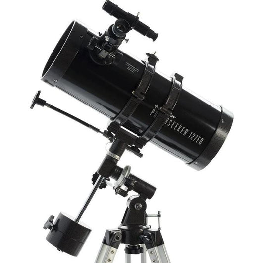 Powerseeker 127EQ Newtonian Reflector Telescope with Manual German Equatorial Mount (CSN21049)