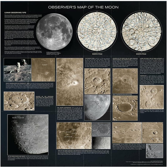 Observer’s Map of The Moon Deluxe Folding Map (CSN93704)