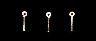 HO Formed Wire Eye Bolt Lift Rings, Scale 3.5" (12) (DAS2206)