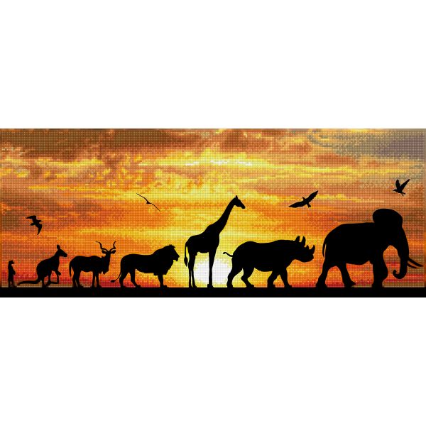 African Sky 28"x8" Diamond Dotz Art Kit (DDZ632099)