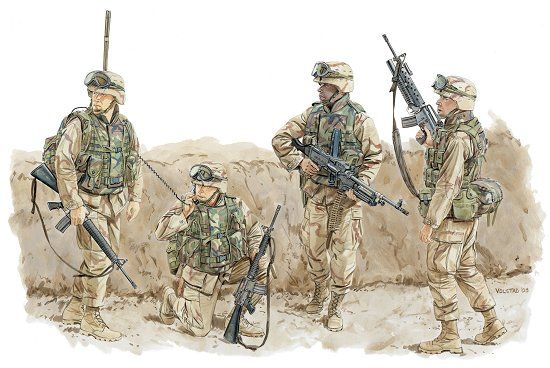 1/35 Modern U.S. Marines Plastic Model Kit (DML3027)