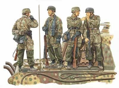 1/35 3rd Fallschirmjager Div Pt2 Ardennes 1944 (4) Plastic Model Kit (DML6143)