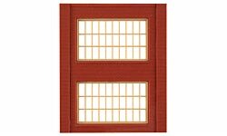 HO Two-Story Wall Sections with 2 Steel Sash Windows, Modular Building System Kit (DPM30174)