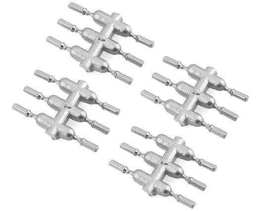 Drift Element Scale Lug Nuts, Long Silver (24) (DSCDEN2S)