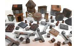 HO Rooftop Details Unpainted Castings Set (DTD1072)