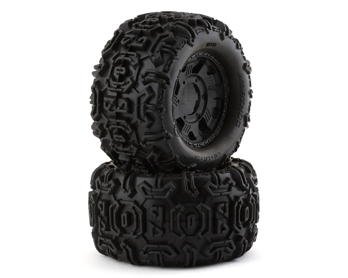 1/10 Warthog Tires Front and Rear 2.8 Mounted 12mm Black Ripper (2) (DTX564310)
