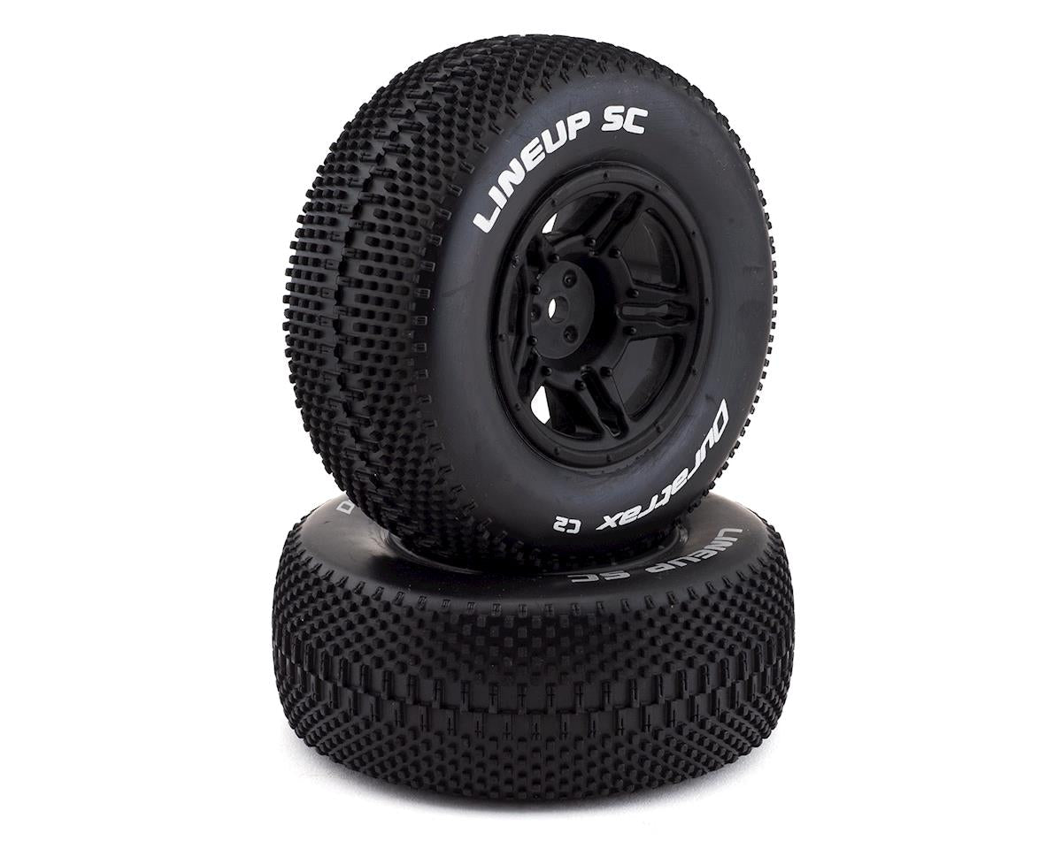 Lineup SC Tire C2 Mounted Slash Rear Black (2) (DTXC3679)