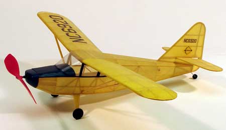 Stinson Voyager 17.5" Rubber Powered Wooden Model Kit (DUM203)