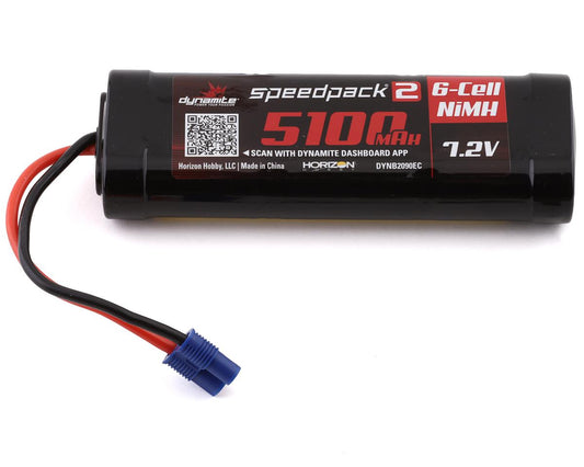 Speedpack2 5100mAh 7.2V 6 Cell NiMh Battery Pack with EC3 Plug (Flat) (DYNB2090EC)