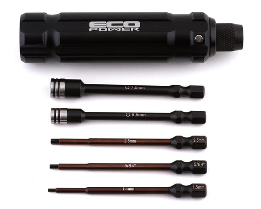 5 Piece 1/4" Hex and Nut Driver Set (1.5mm, 2.0mm, 2.5mm Hex and 5.5mm, 7mm Nut Driver) (ECP3030)