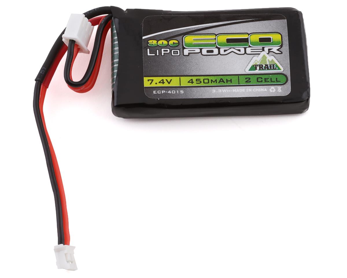 450mAh 2S 7.4v 30C LiPo Battery with PH2.0 Connector for SCX24 (ECP4015)