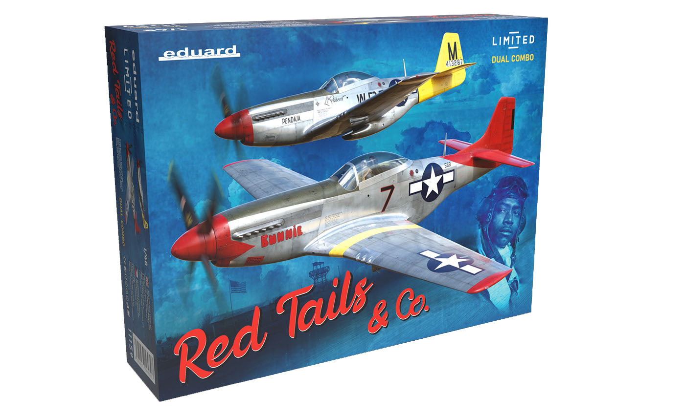 1/48 P-51D Red Tails & Co. Dual Combo Plastic Model Kit (EDU11159)