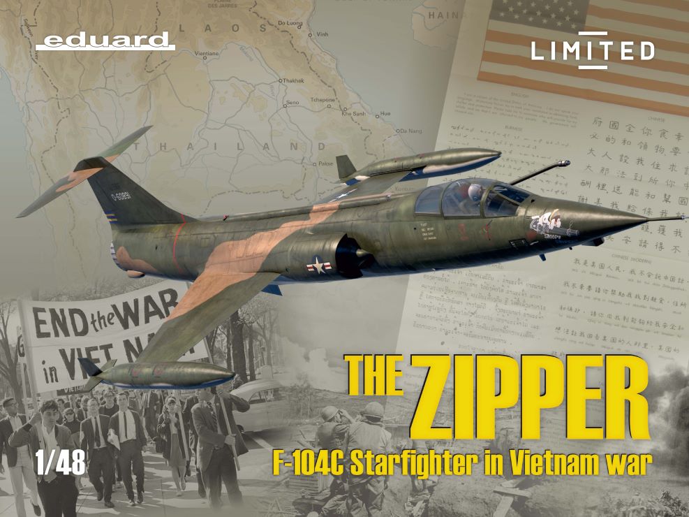 1/48 The Zipper F104C Starfighter Vietnam War US Jet Fighter (Limited Edition Plastic Kit) Plastic Model Kit (EDU11169)