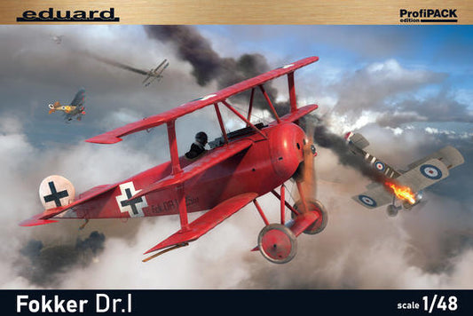 1/48 Fokker Dr.1 Triplane Plastic Model Kit (EDU8162)