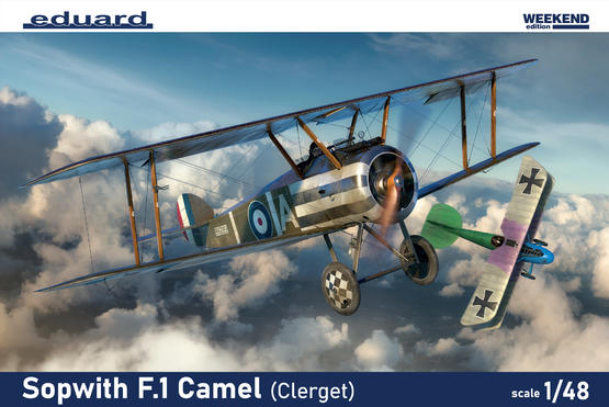 1/48 Sopwith F.1 Camel (Clerget) Plastic Model Kit (EDU8486)