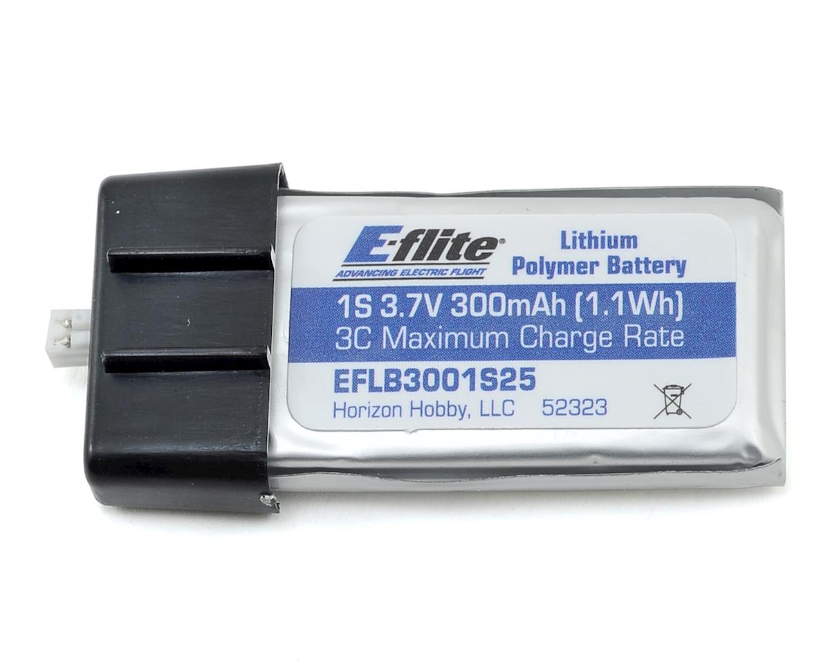 300mAh 3.7V 25C 1S LiPo Battery Pack with PH1.25 Plug (EFLB3001S25)