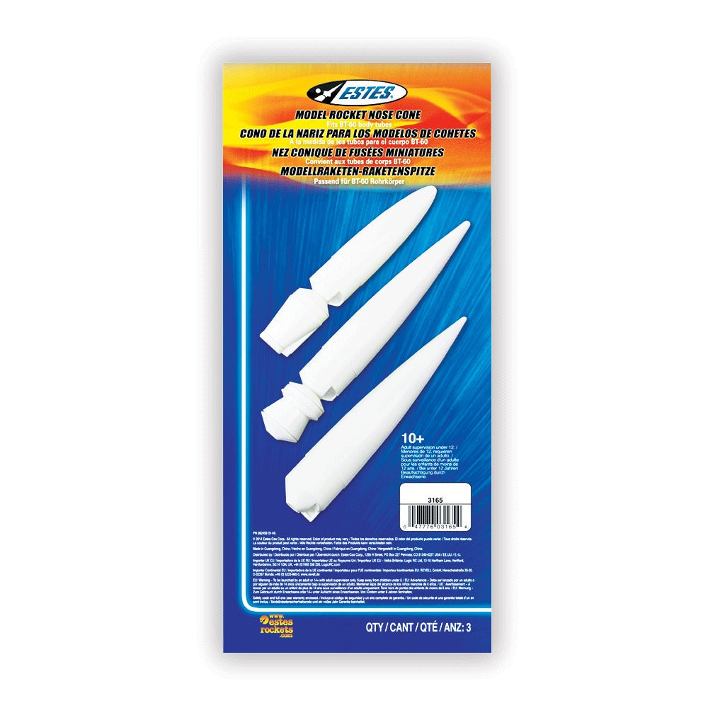 NC-60 Plastic Nose Cone for Model Rockets (4) (EST303165)