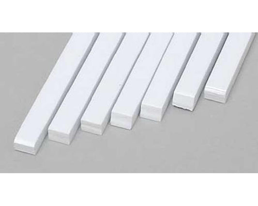 0.100"x0.125"x14" Opaque White Polystyrene Strip (7) (EVG176)