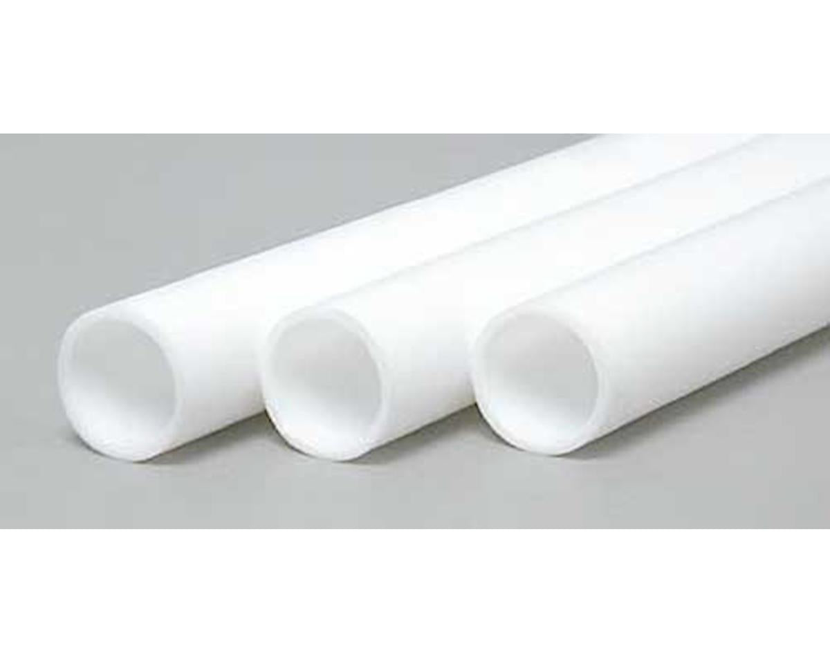 Opaque White Polystyrene Round Tubing 11/32" Outer Diameter (2) (EVG231)