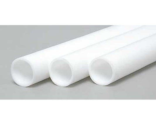 Opaque White Polystyrene Round Tubing 11/32" Outer Diameter (2) (EVG231)