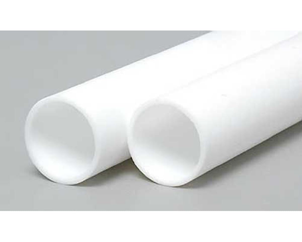 Opaque White Polystyrene Round Tubing 1/2" Outer Diameter (2) (EVG236)