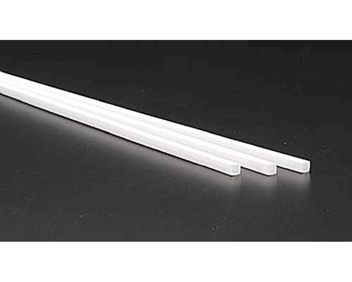 Opaque White Polystyrene Square Tubing 3/16" (3) (EVG253)