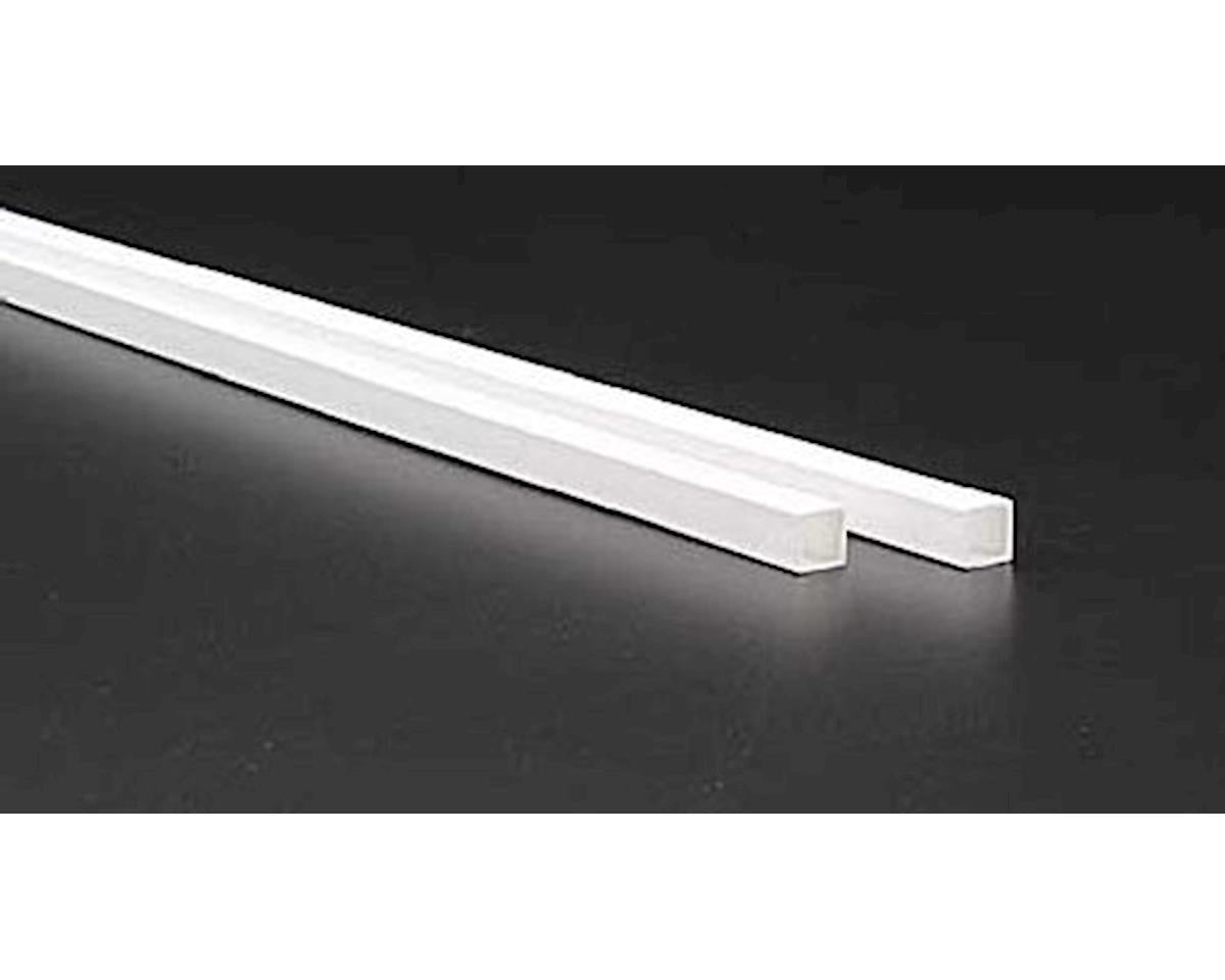 Opaque White Polystyrene Square Tubing 5/16" (2) (EVG255)