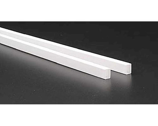 Opaque White Polystyrene Rectangular Tubing 0.250"x0.375" (2) (EVG259)