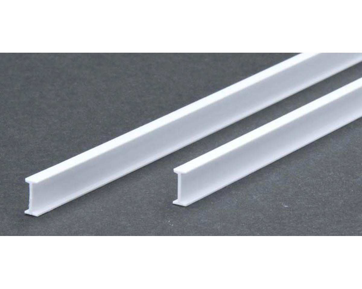 Opaque White Polystyrene I-Beam 5/16"x14" (2) (EVG278)