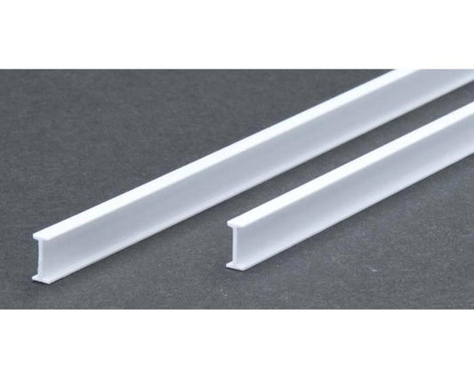 Opaque White Polystyrene I-Beam 5/16"x14" (2) (EVG278)