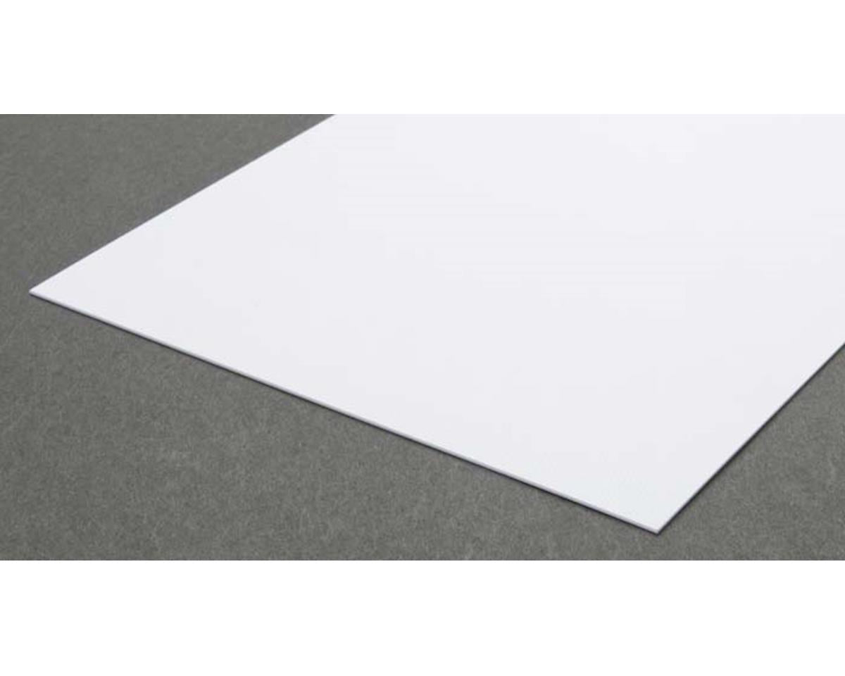 HO Opaque White Polystyrene Passenger Car Siding 0.030"x6"x12", 0.025" Groove Spacing (1) (EVG3025)