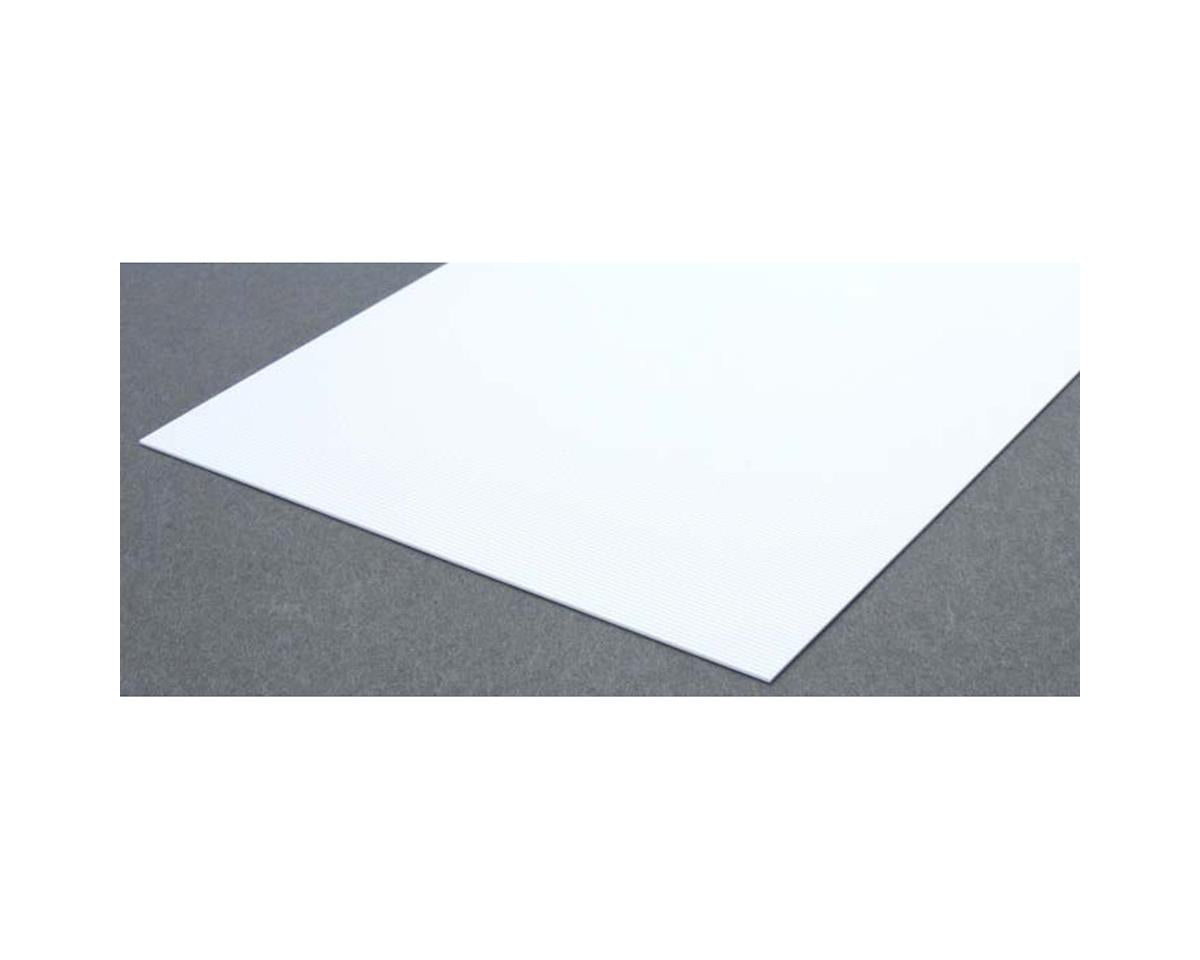 O Opaque White Polystyrene Passenger Car Siding 0.030"x6"x12", 0.047" Groove Spacing (1) (EVG3047)