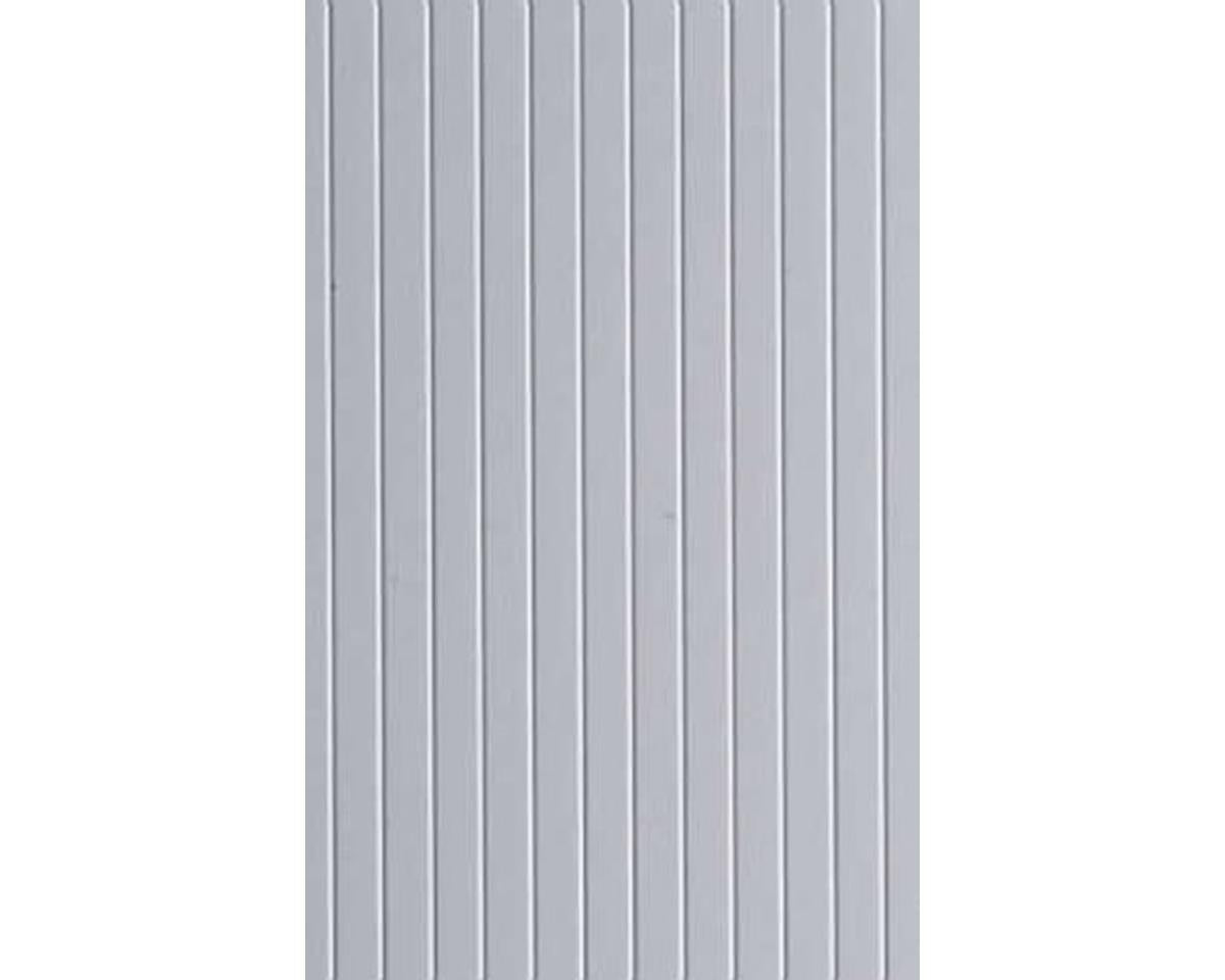 Opaque White Polystyrene V-Groove Siding 0.040"x6"x12", 0.125" Groove Spacing (1) (EVG4125)