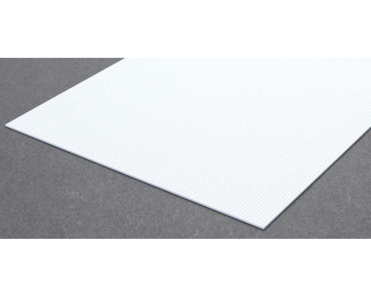 Opaque White Polystyrene Square Tile 1/16" Squares, 0.040"x6"x12", 0.014" Groove Spacing (1) (EVG4501)