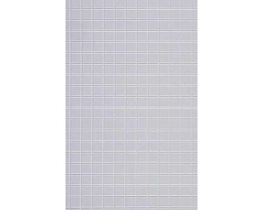 Opaque White Polystyrene Square Tile 1/4" Squares, 0.040"x6"x12", 0.031" Groove Spacing (1) (EVG4505)