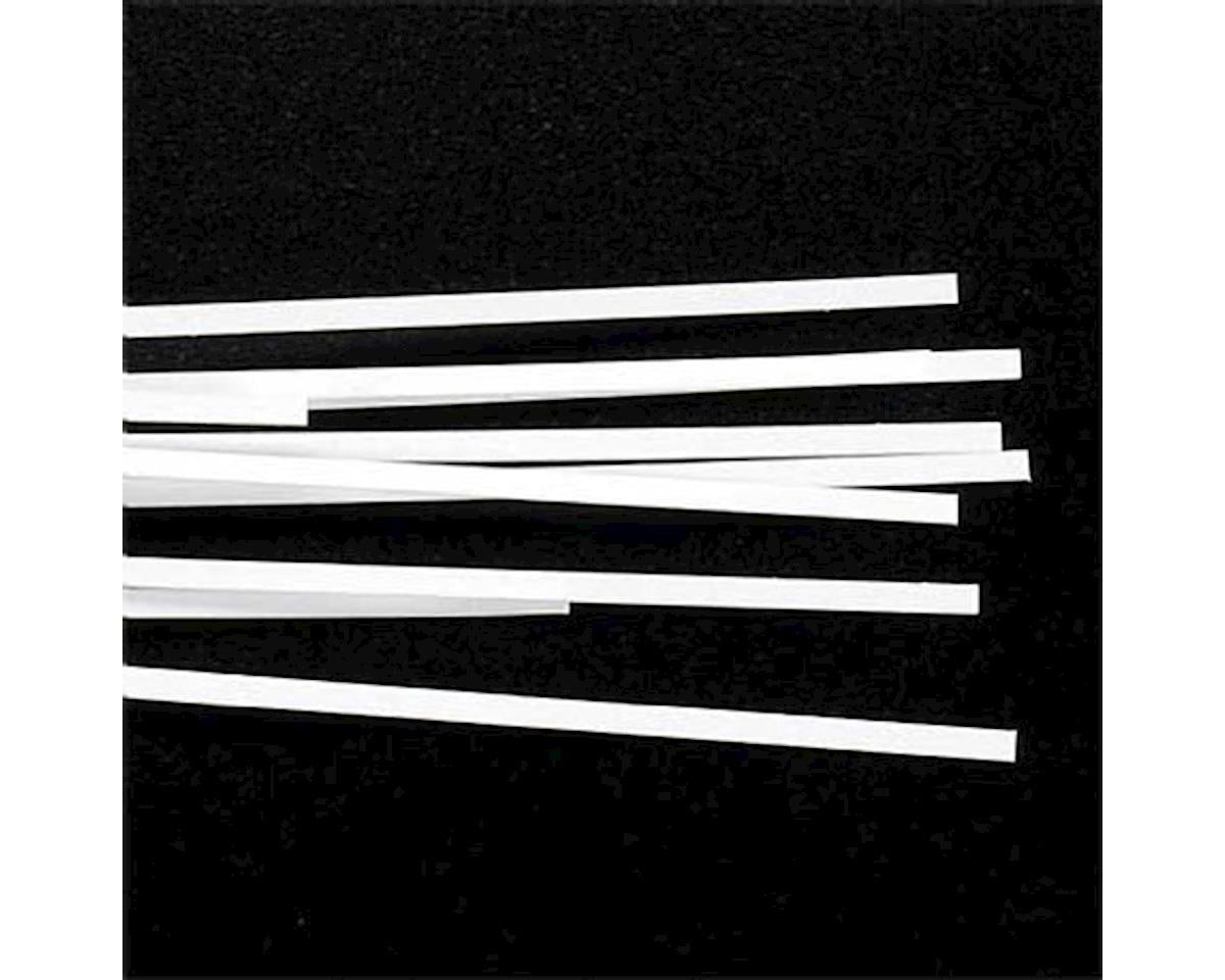 HO 1x6 Opaque White Polystyrene Strip 0.011"x0.066"x14" (10) (EVG8106)