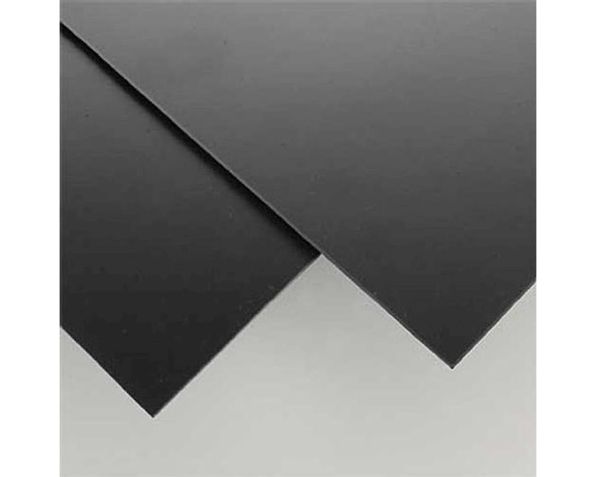 Opaque Black Polystyrene Sheet 0.080"x8"x21" (2) (EVG9117)