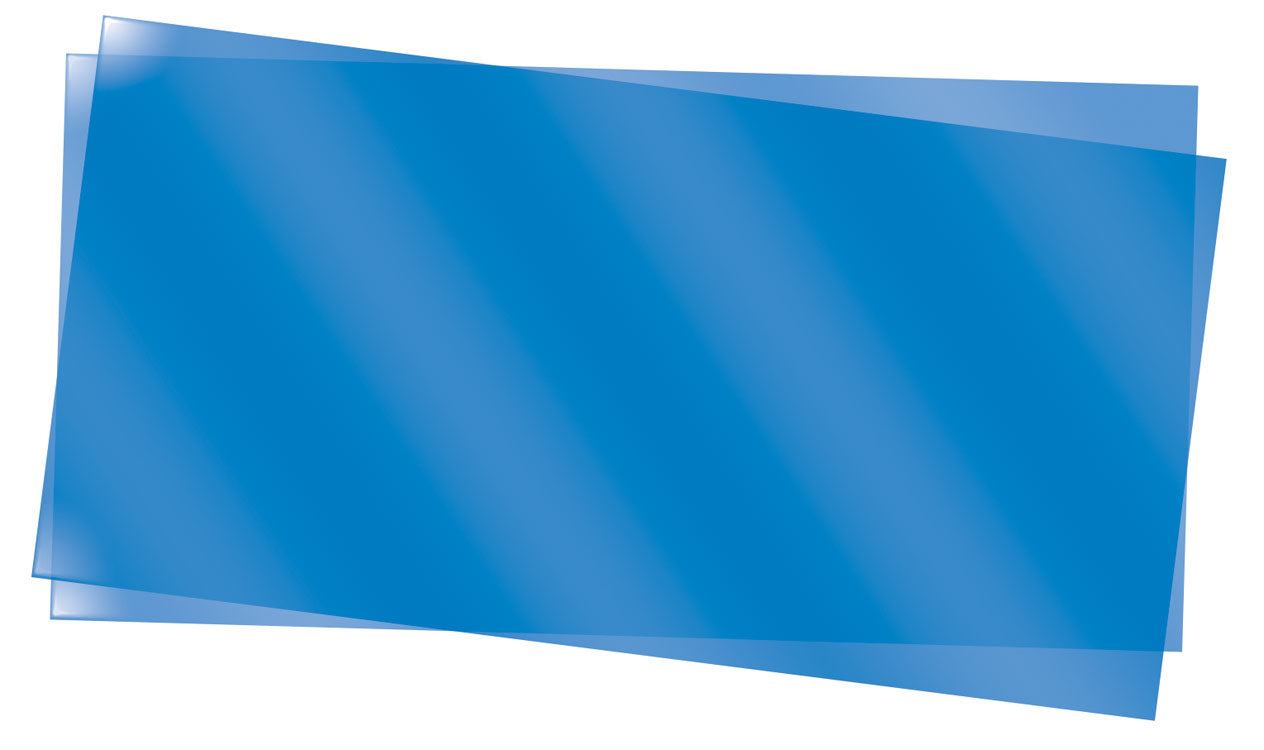 Blue Transpartent Sheets 0.010x6x12