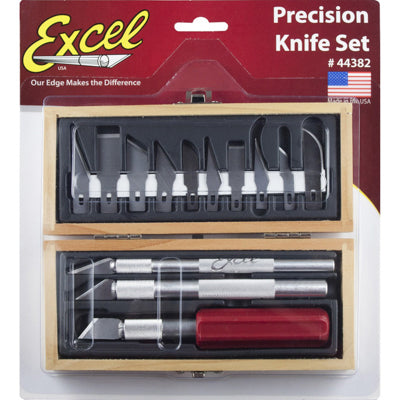 Precision Hobby Knife Set (Carded Wooden Box) (EXL44382)