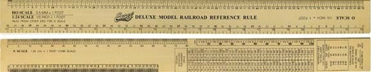 12" Aluminum N, HO, O, G Scale Model Railroad Ruler (EXL55778)