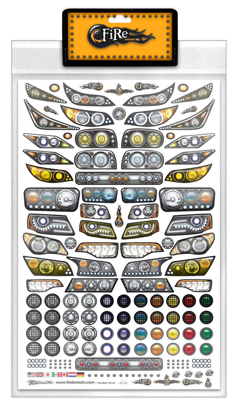 Headlights Multi-Fit Decal Sheet 8.5"x14" (FBR69221)