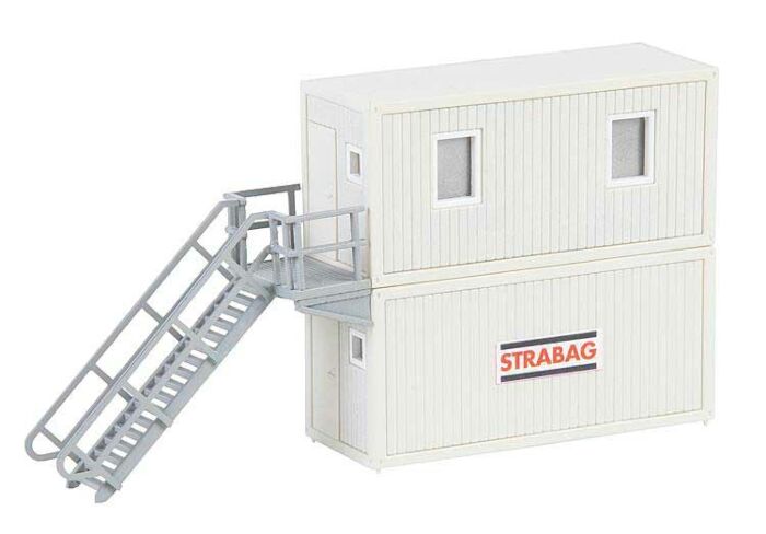 HO Portable Modular Container Offices with Staircase Kit (FLR130133)