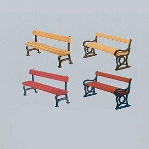 HO Park Benches, Assorted Colors (12) (FLR180443)